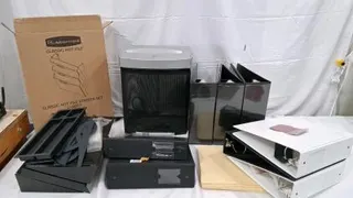 Fellowes S701CM Shredder(tested), Rubbermaid L16603 Hot File Set, 6 Binders, Folders – Office Bundle