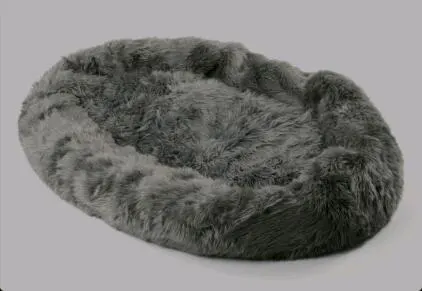 PupCloud TAD1736 Human-Size Memory Foam Dog Bed, Faux Fur, Charcoal Grey, 75"x60", 38.36 lbs