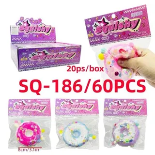 New in Display Box Wholesale Lot of 60 Squishy Novelty Toys