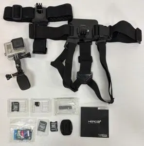 GoPro HERO3+ Silver Edition Bundle, Harness, Mounts, microSD Cards, Accessories, Manuals