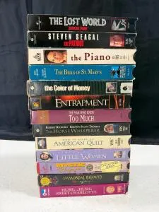 Lot of 13 VHS Movie Tapes, Action & Drama, Universal, Columbia, Mystic Pizza Collector’s Series