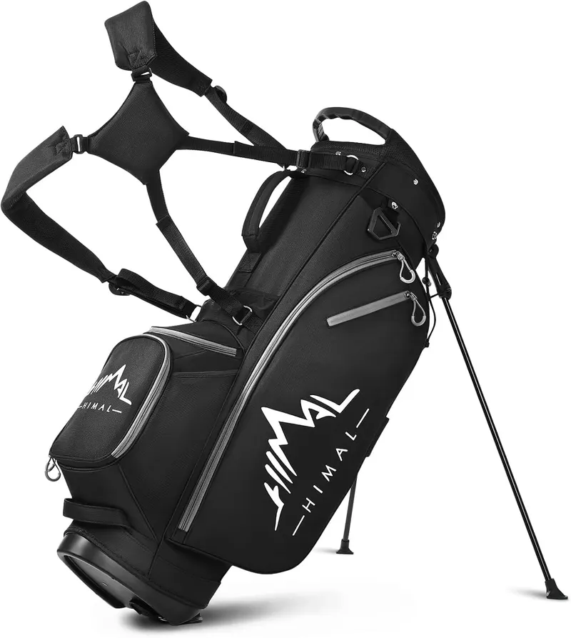 GoHimal Lightweight 14-Way Golf Stand Bag for Men & Women | Durable Club Bag, Dual Straps, Multiple Pockets, Rain Hood Included