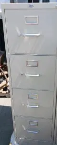 Office Depot 4-Drawer Vertical Metal Filing Cabinet Letter Size, Lockable, Beige