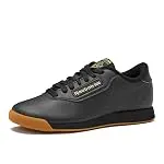 Reebok Princess Sneakers for Women, Comfortable Walking or Tennis Womens Shoes, Black/Gum,...