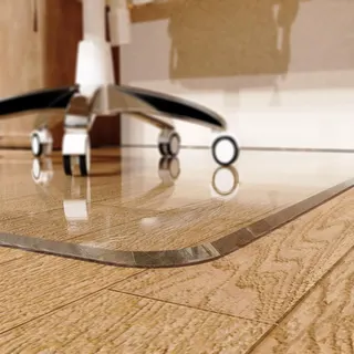 Beveled Edge Office Chair Mat for Carpet or Hardwood Floor Crystal Clear, 36" x 48" for a Smooth Glide and Easy Roll On/Off, Heavy Duty and Non-Slip Floor Ultimate Clear Chair Mat Set of 2