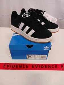 Adidas Campus 00s J HQ6638 Black/White Youth Sneakers, Size US 4.5