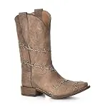 CORRAL Men's Western Boot Woven in Cowhide Leather Brown