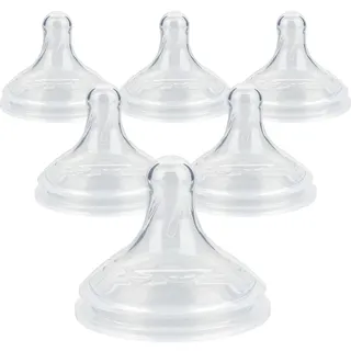 Silicone Nipple for Dr.Brown's Wide-Nick Baby Bottle Bottles,Level 3 Bottle Nipples, Fast Flow, 6m , 6 Count