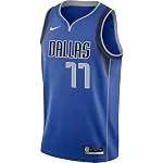 Men's Basketball Dallas Mavericks Luka Doncic #77 Blue Heritage Classic Jersey CW3662 Roya...
