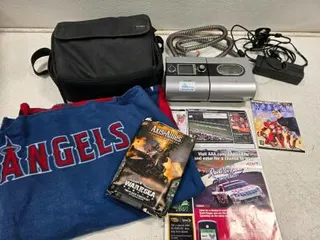 Working ResMed S9 AutoSet CPAP Machine with H5i Heated Humidifier, Heated Tube & Travel Bag. Angels Blanket