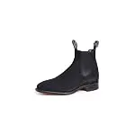 R.M. Williams Men's Suede Chelsea Boots, Black, 8.5 Medium US