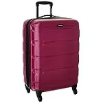 Samsonite Omni PC Hardside Expandable Luggage with Spinner Wheels, Radiant Pink, Checked-M...