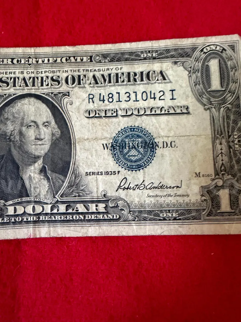 $1 1935 F SILVER CERTIFICATE circulated
