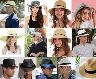 Men Women's fedora Straw Sun Hats - Kids Straw Hat