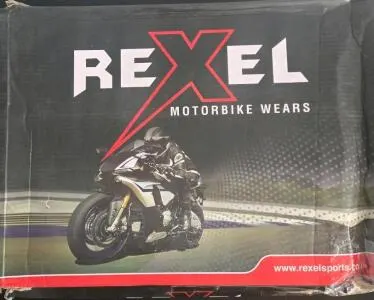 Rexel BT-1001 Men's Motorcycle Boots, Size US 13, Black with Red Accents (Shelf FL 4000)