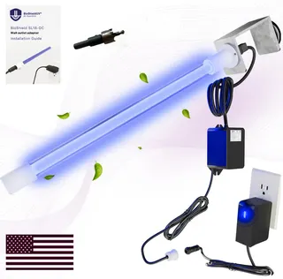 BioShieldUV® 18W HVAC UV Light Air Purifier Light Bulb - No Drill Magnetic HVAC Air Treatment System Powered by 120V Wall Outlet, Air Filter Lamp for Air Conditioner, UVC for AC