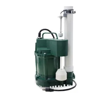 Zoeller 3/4HP 115V 80GPM Cast Iron Submersible Sump Pump, 1/3HP 115V 35GPM Submersible Utility Pump