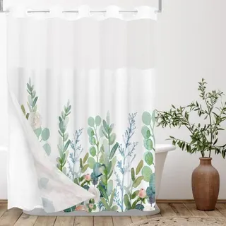 Home - Tititex No Hooks Snap Aesthetic Blooming Floral Shower Curtain Sets, JONYJ Handheld Car Vacuum