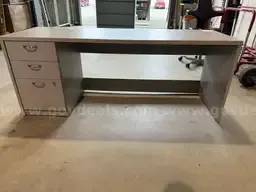 Wood Desk with Key