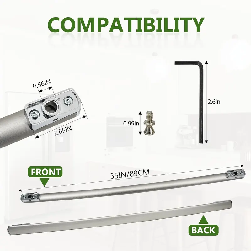 WR12X23647 Refrigerator Freezer Handle Stainless Steel Replacement for GE Models WR12X11016 WR12X11019 WR12X22650 PYE22PSHCSS,PYE22PSHHSS,GFE29HSDISS DFE28JSHDSS Food Door Handle