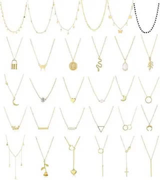 New 150pc -Gold/Silver Necklaces 30 Different Style Choker Chain Ne