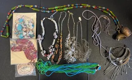 Assorted Costume and Beaded Necklaces Lot – Mixed Materials, Multi-Color, Various Lengths