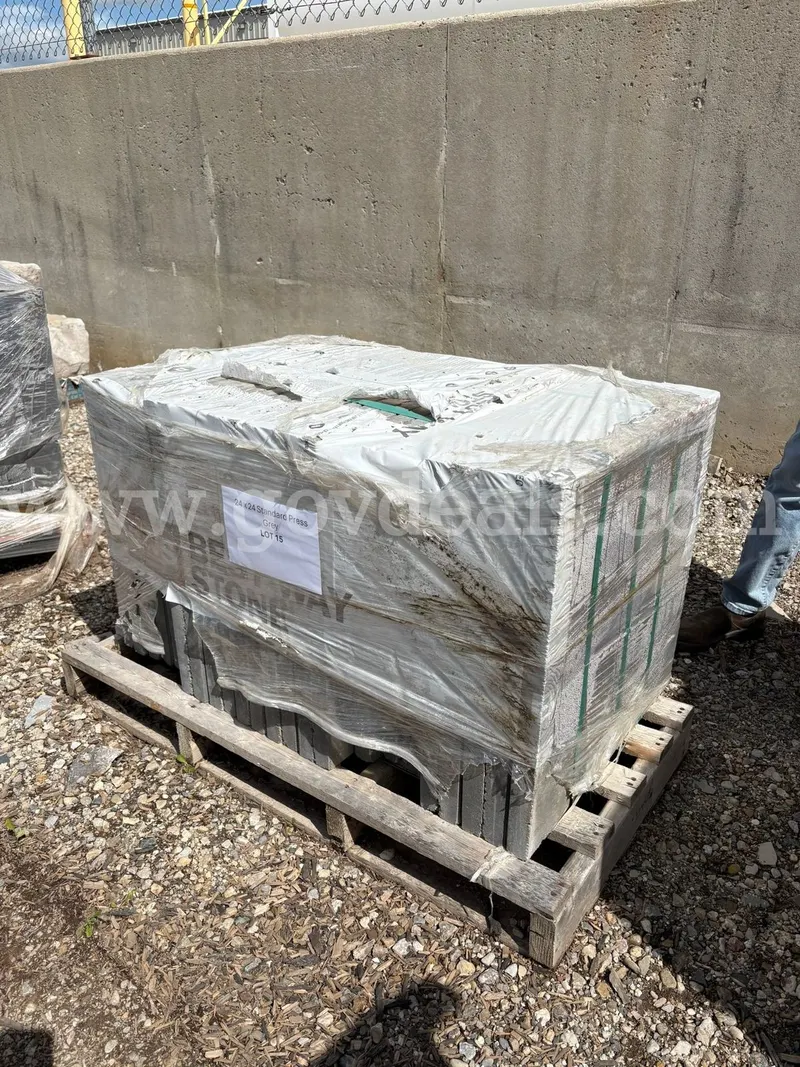24 x 24 Standard Press Grey Patio Stones - Lot 15