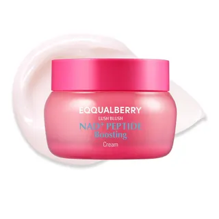 EQQUALBERRY NAD Peptide Boosting Cream – NAD 5% & 13 Peptides Anti-Aging Korean Skincare Face & Body Cream | Firming & Lifting Pink Neck Cream for Sagging Skin (1.69 fl.oz / 50ml)