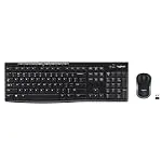 Logitech MK270 Full Size Wireless Keyboard and Mouse Combo - Black