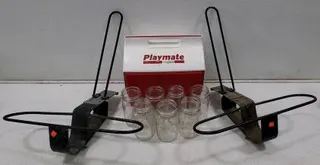 Igloo Playmate Cooler, 7 Kerr 1-Quart Glass Mason Jars, and Bike Mounts