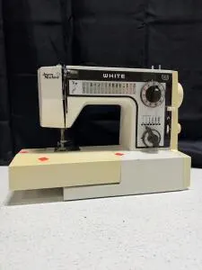 White 1099 Mechanical Sewing Machine Jeans Machine, 125W, Zigzag, 12+ Stitches, Free Arm