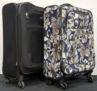 American Tourister Black Spinner & Skyline Floral Carry-On 4-Wheel Luggage Set