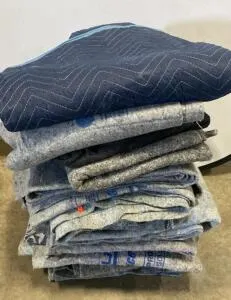 10 Moving Blankets/Furniture Pads, 72"x80", Mixed Blue/Grey, Quilted/Recycled Fiber, Lot ( R3 )