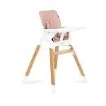 Dream On Me Nibble Wooden Compact High Chair in Pink, Light