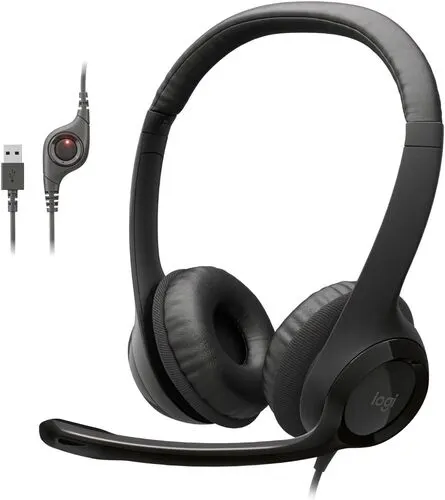 Logitech H390 Wired Headset & H111 for PC/Laptop, Headphones