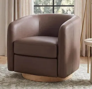 CLOSEOUT Housewares - Becki Owens Barrel Swivel Armchair, Platform Bed, Willbanks Upholstered Armchair, Media Shelf