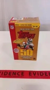 2005 Topps NFL Football Cards 50th Anniversary Edition Box with Bonus Pack