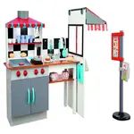 Little Tikes Real Wood Drive-Thru Diner Wooden Play Kitchen with Realistic Lights Sounds a...