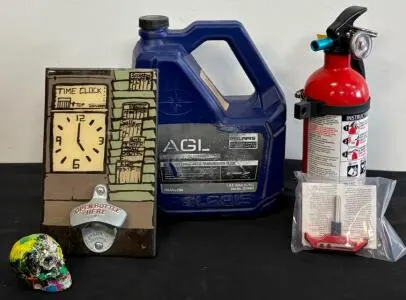 Polaris AGL Gearcase Lubricant 1 Gal, Assault Fire Extinguisher Kit, Starr X Opener, Decor Skull
