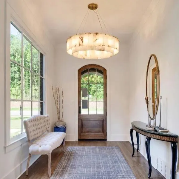 CLOSEOUT Furniture- Mercer41 Chandelier, Gracie Oaks Coffee Table, Latitude Run Bar Stools