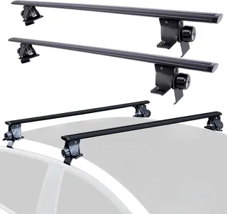 SYDSZ 51" Universal Car Roof Rack Cross Bars with Lockable Anti-Theft Design, Capacity Roof Rack for Bare Roof, Secure Quick-Lock System, 220LBS Load Capacity, with 4 Kinds Clamp
