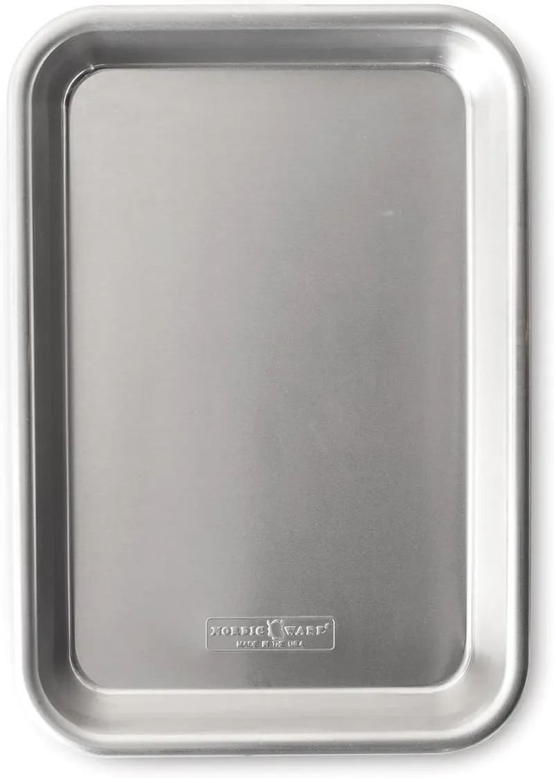 Nordic Ware Naturals Eighth Sheet - USA Made Uncoated Natural Aluminum Commercial Quality Sheet Pan, 1-Pack