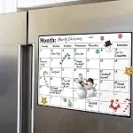 Fridge Calendar Magnetic Dry Erase Whiteboard Calendar For Refrigerator Planners 16.9 Inch...