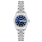 Armitron Women's Day/Date Crystal Accented Dial Metal Bracelet Watch