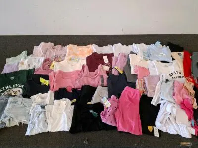 Girls' Youth Clothing Lot – 45 Pieces, Mixed Brands & Sizes 5T/XS, through 12. With Tags & Gently Used