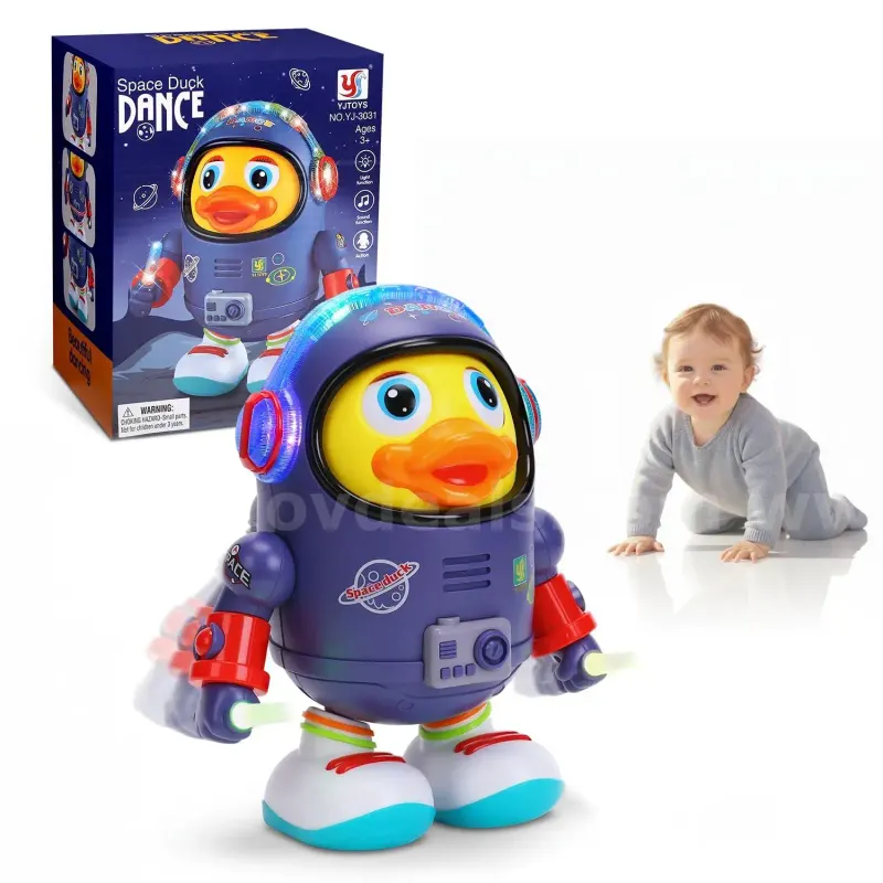 SHIPPING AVAILABLE Lot of 5 Dancing Duck Toy for Toddlers 1-4, Duckonaut, LED Lights, 2 Modes (AA-07)