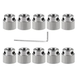 DIANN 10pcs 36 Teeth Extruder Drive Gear Wheel Stainless Steel Extruder Gear Compatible with 3D Printer Ender 3 V2/ Ender 3/ Ender 3 Pro/Ender 5/ CR-10/10S 20/20 Pro