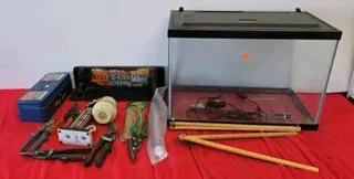 Glass Aquarium Fish Tank 20 Gallon, 24"x12"x16", Heater & Lid Included