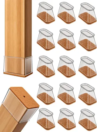 Chair Leg Floor Protectors Rectangle Caps Covers Furniture Pads