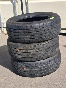 Set of 3 All-Season Passenger Car Tires, Moderate Tread, Fits 16–17 Inch Rims